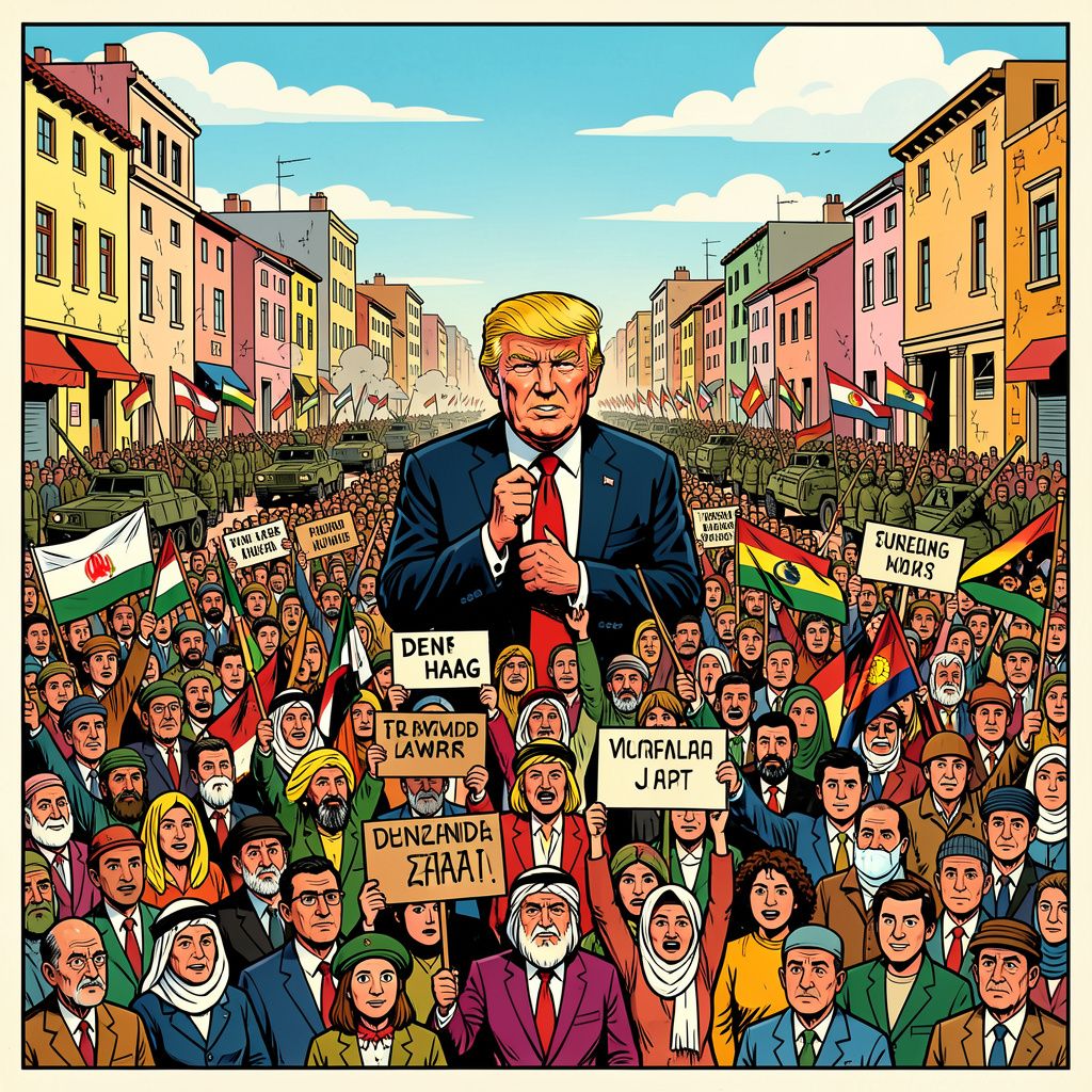 Duizenden Hagenaars herdenken opnieuw op eigen wijze terwijl Trump oorlogszucht aanwakkert