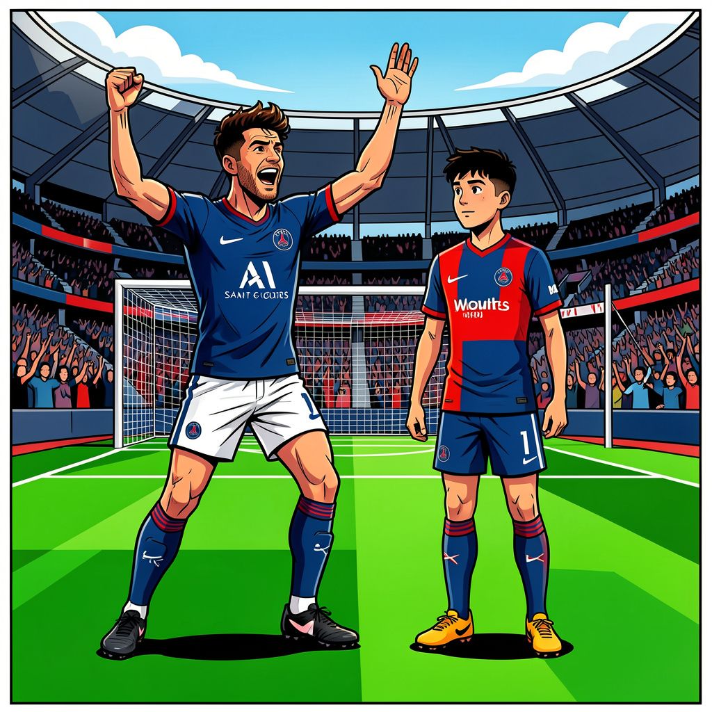 Spaanse WK-held Ferran Torres redt Paris Saint-Germain bij debuut van Mika Godts.
