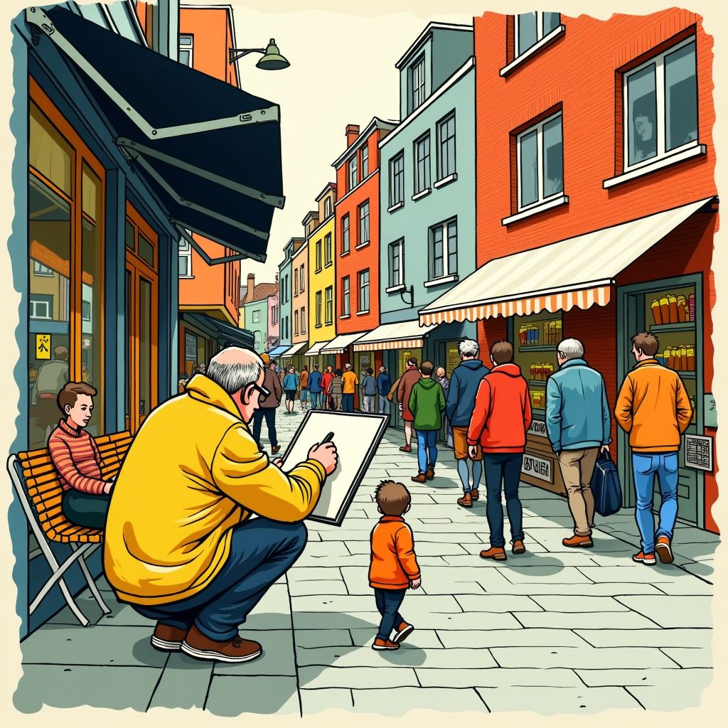 Nederlandse illustrator Martyn Overweel tekende tot het allerlaatste moment over zijn eigen kanker