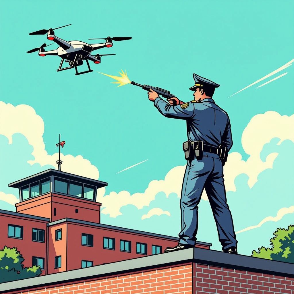 Gevangenisbewaarders schieten vanaf woensdag zelf smokkelende drones uit de lucht.