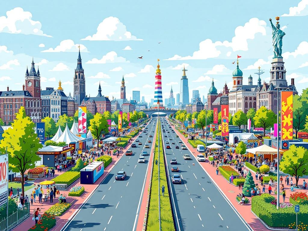Amsterdam Toverde Snelweg Om tot Feestterrein: 750 Jaar Stadsgeschiedenis op de A10