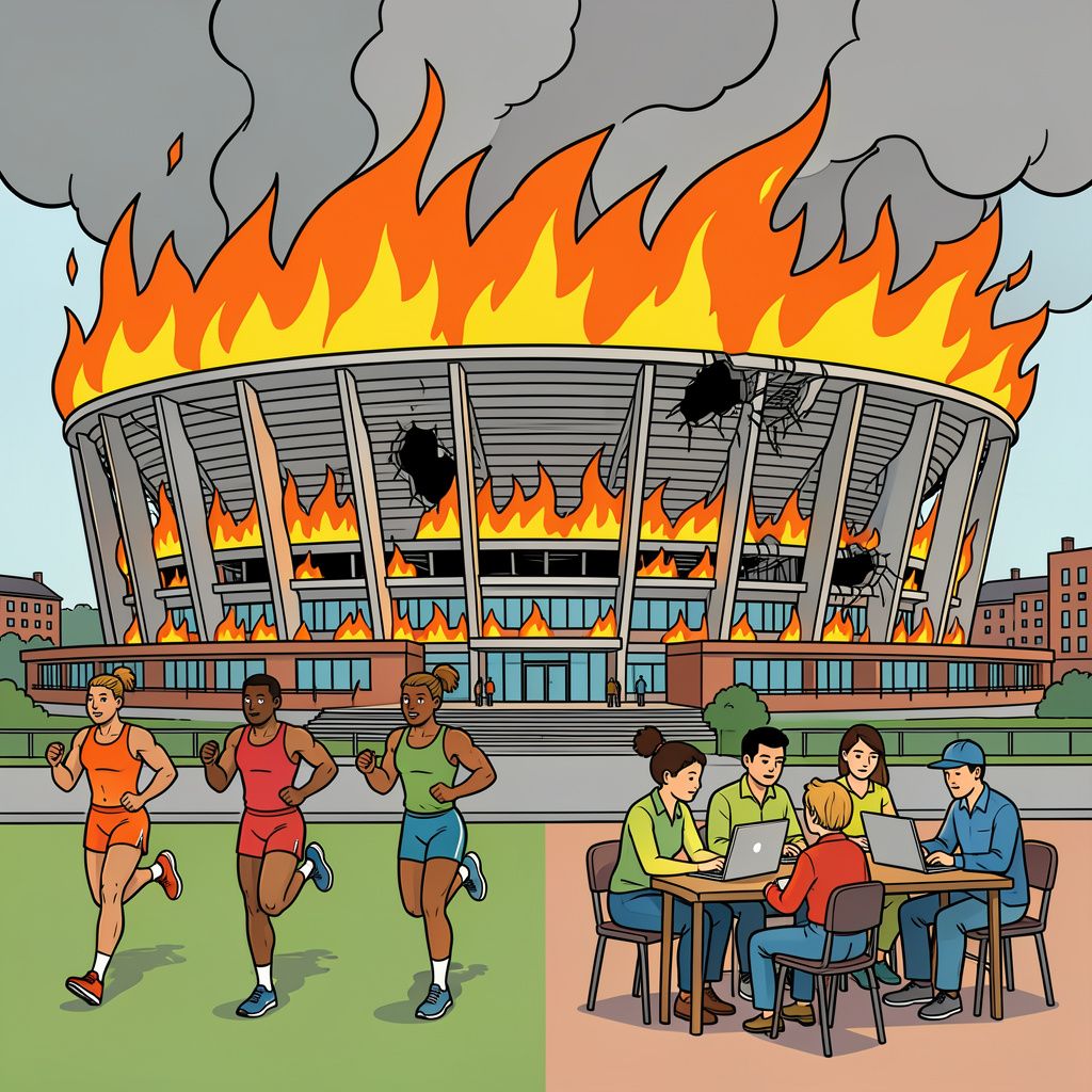 Een felle brand in het Olympisch Stadion zet Topsport Amsterdam de komende maanden buitenspel.