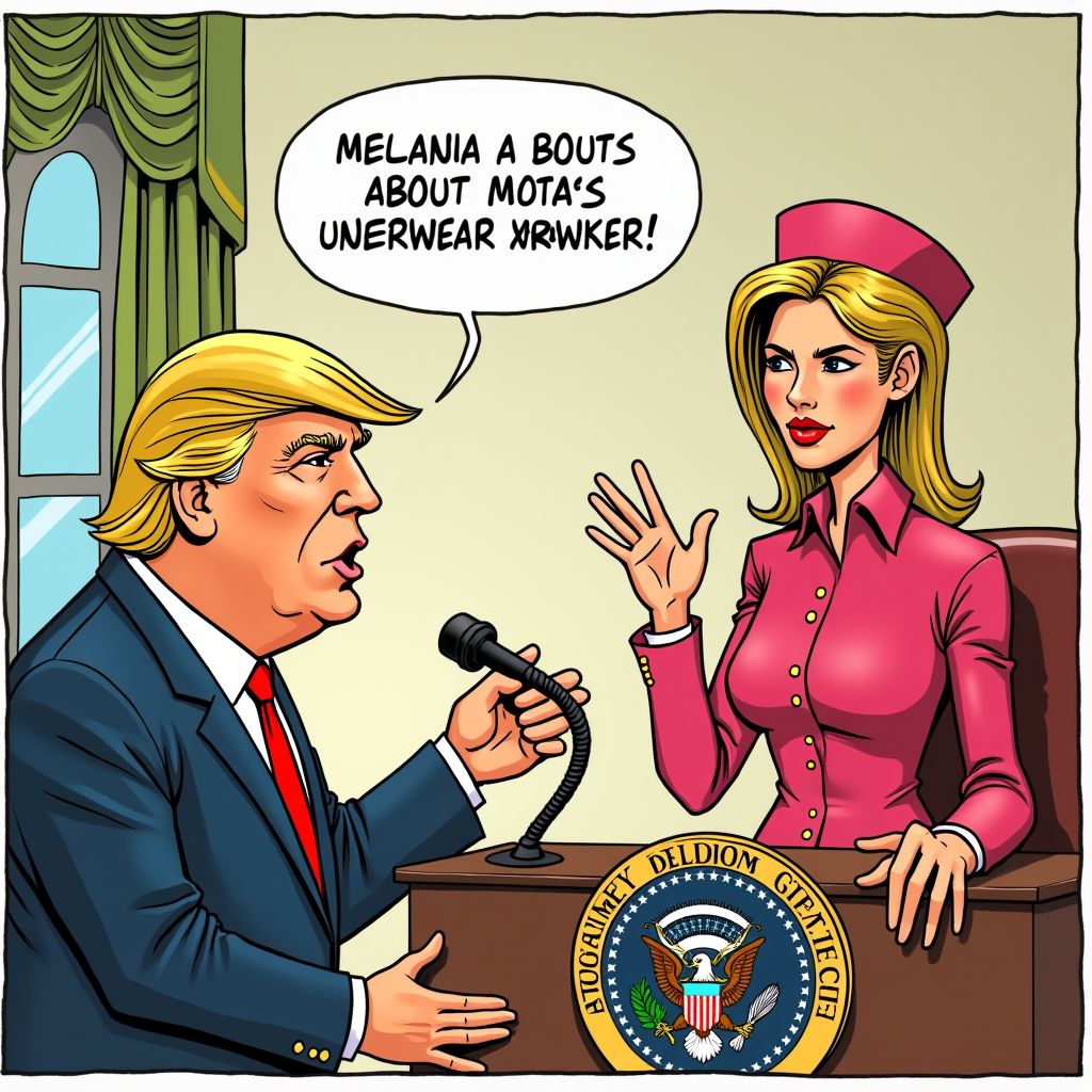 Trump verrast iedereen door tijdens economische toespraak plots over Melania's ondergoed te beginnen