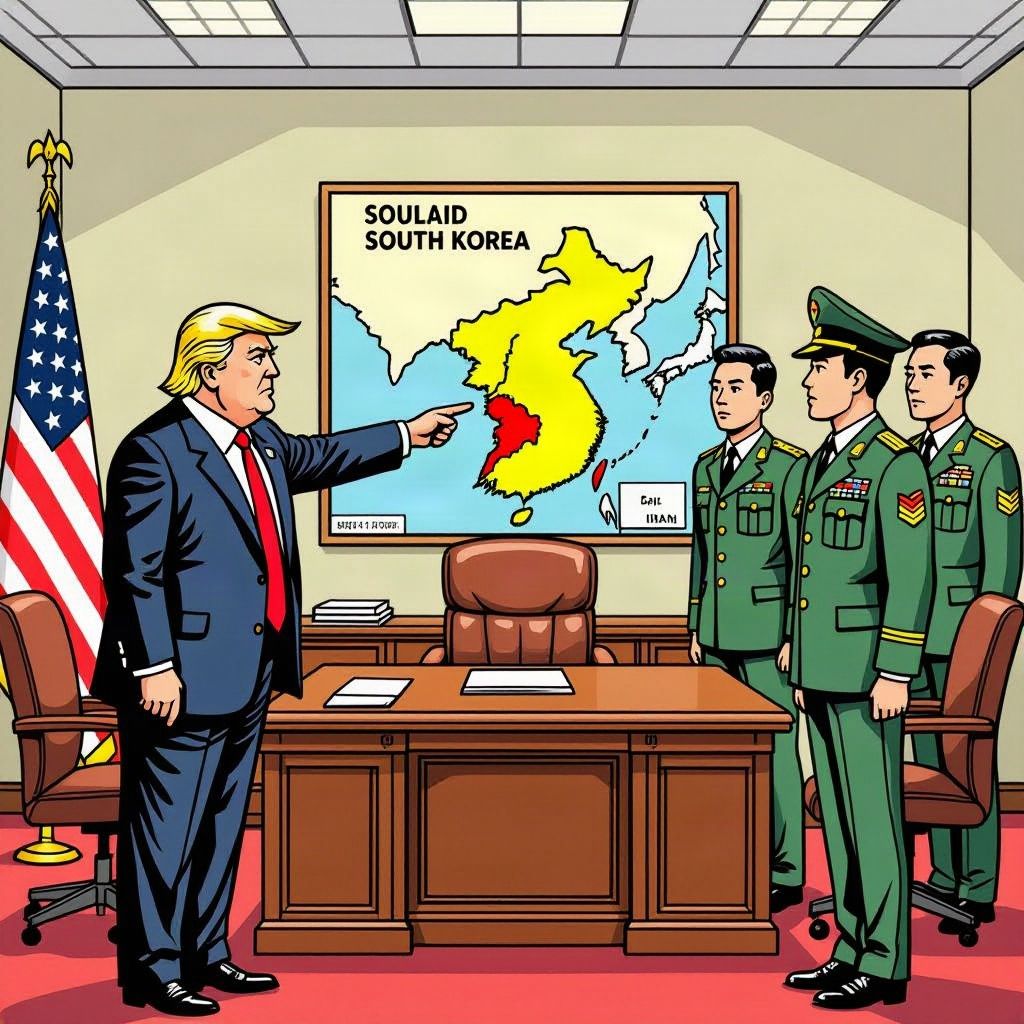 Trump straft Zuid-Korea met minder militaire oefeningen na weigering hulp bij Iran.