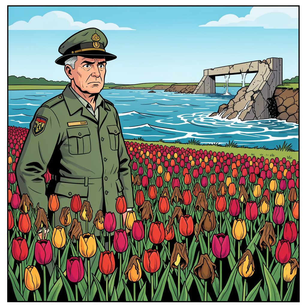 Onze beroemde tulpenvelden zijn over twintig jaar verleden tijd door oprukkend zout water.