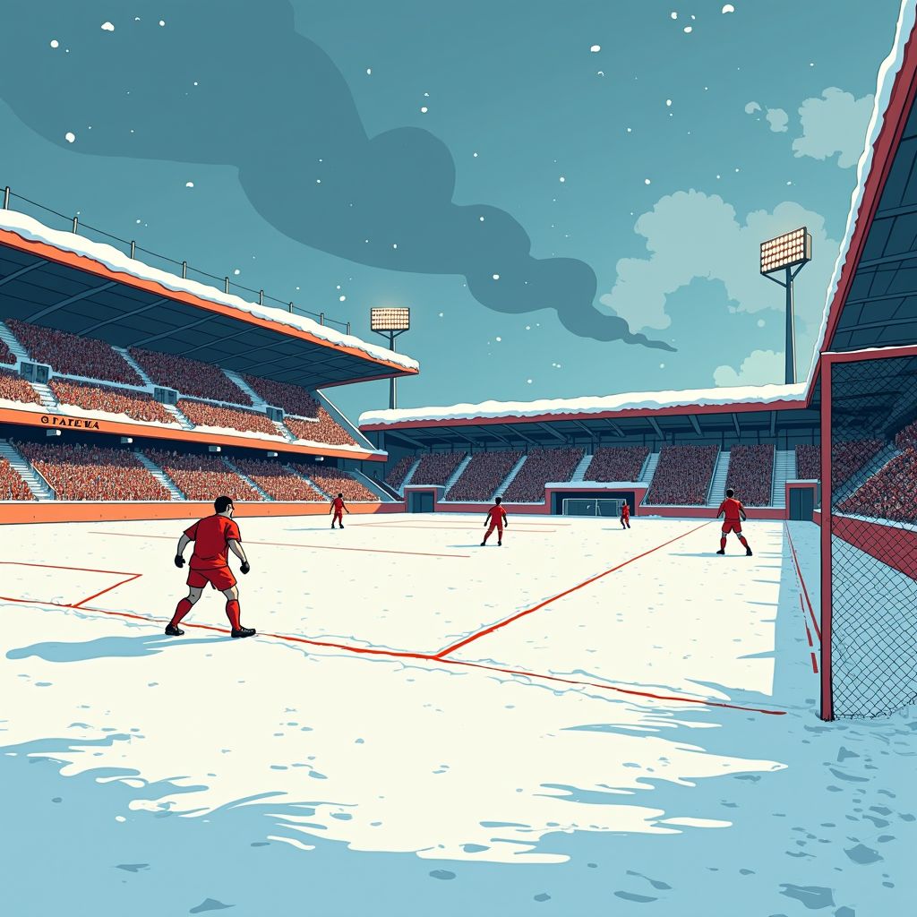 Sparta-NEC na zeven minuten gestaakt door sneeuwval terwijl KNVB waarschuwingen negeerde