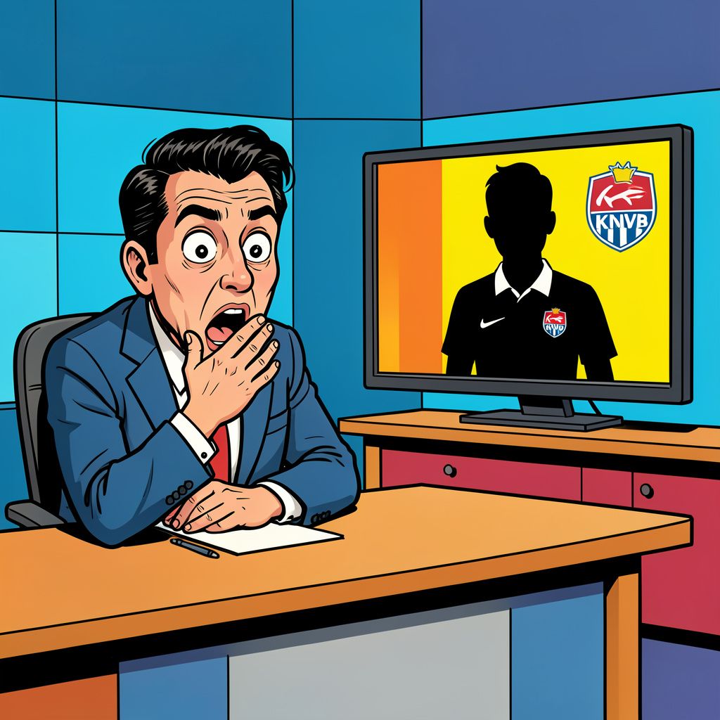 Kenneth Perez verklapt geheim KNVB-nieuws op live televisie.