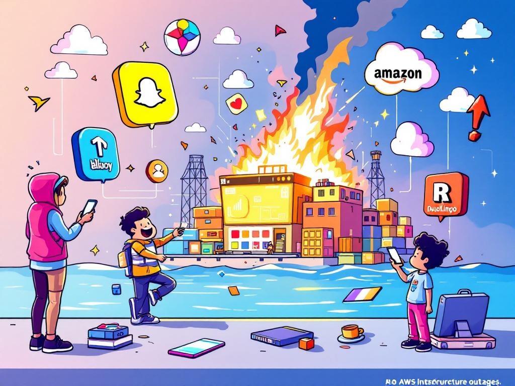 Amazon's internetkasteel valt om en sleurt Snapchat, Fortnite en miljoenen gebruikers mee