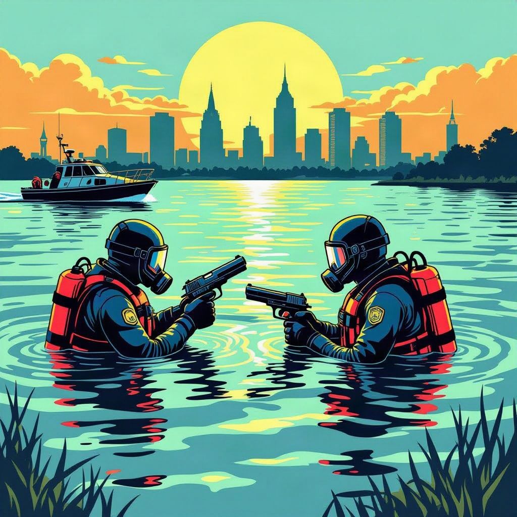 De politie zoekt in een Rotterdamse plas naar het wapen van een twaalf jaar oude vergismoord.
