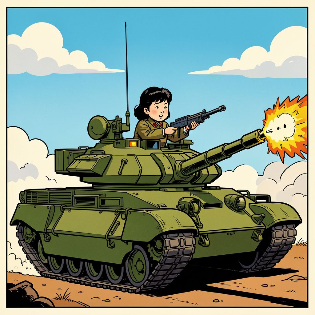 Kim Jong Un laat 13-jarige dochter in tank rijden om haar klaar te stomen als eerste vrouwelijke leider Noord-Korea