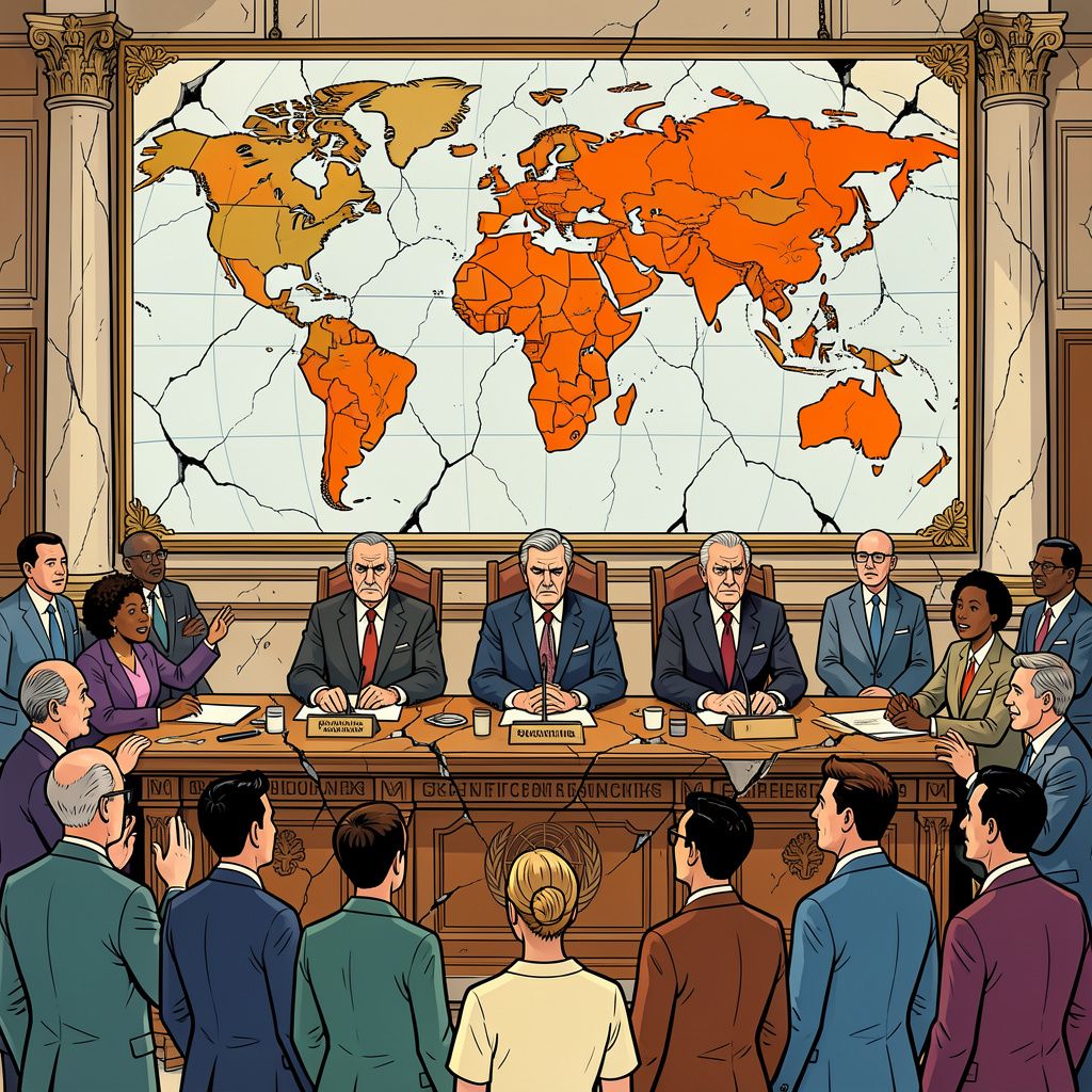 De VN-Veiligheidsraad kraakt onder een antiek systeem uit 1945 dat de wereld van nu negeert.