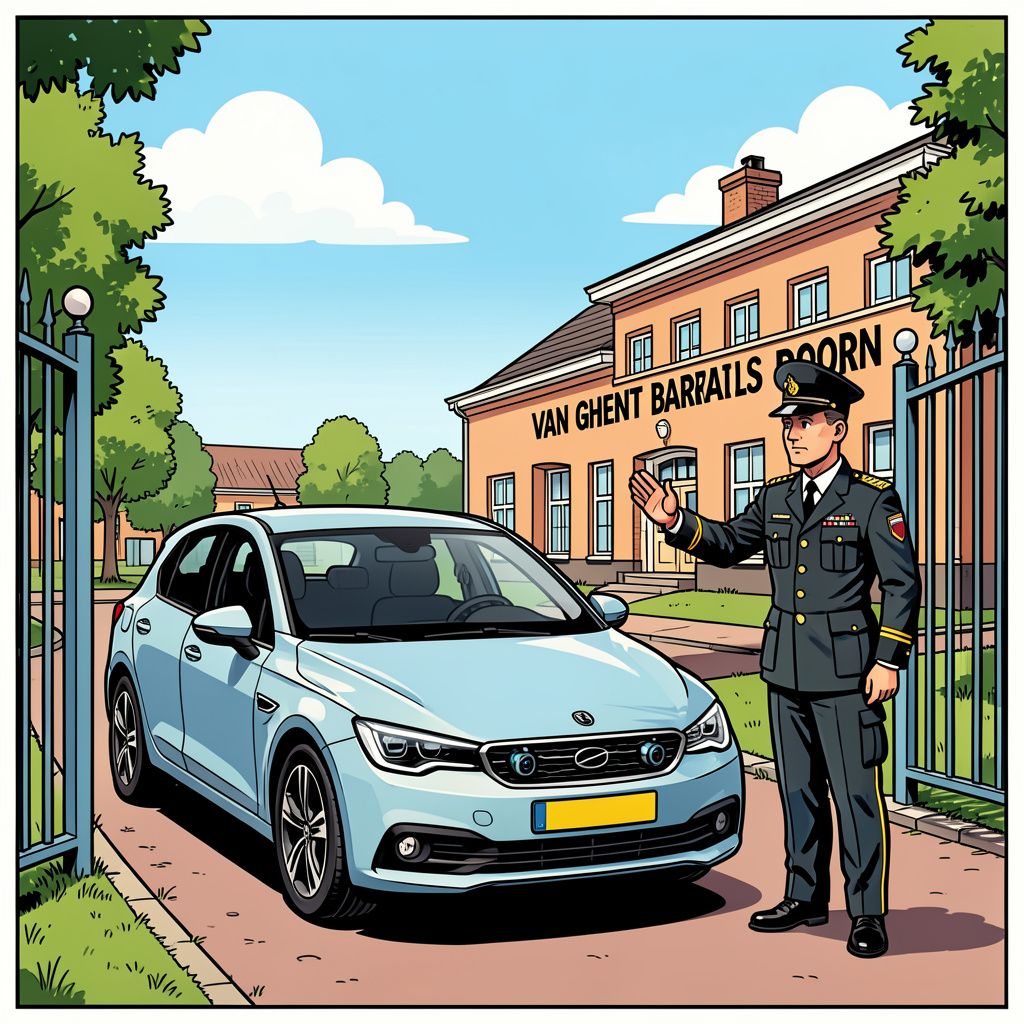 Defensie sluit de poorten in Doorn voor slimme auto's die stiekem kunnen spioneren.