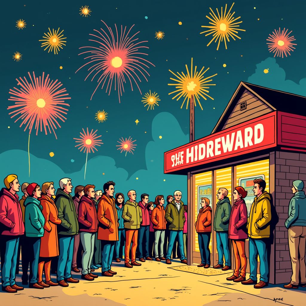 Vuurwerkliefhebbers staan massaal in de rij voor hun laatste kans