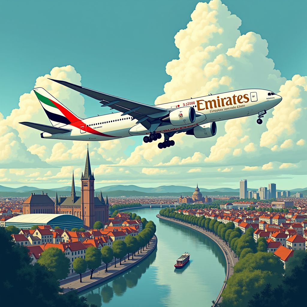 Emirates Boeing 777 cirkelt 20 minuten boven Amsterdam en wijkt uit naar Brussel