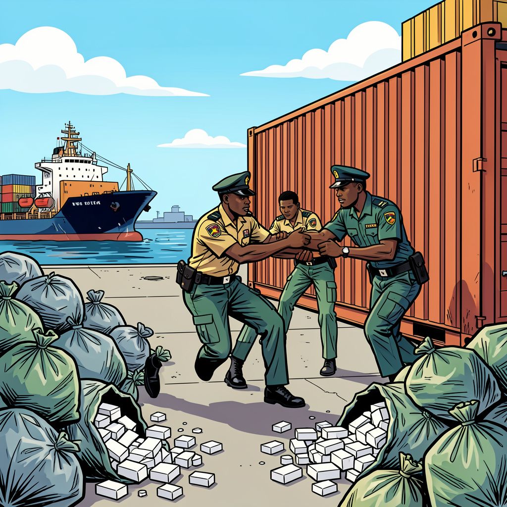 De Ghanese politie pakt de belangrijkste handlanger van drugsbaron Bolle Jos op na een gigantische drugsvangst.