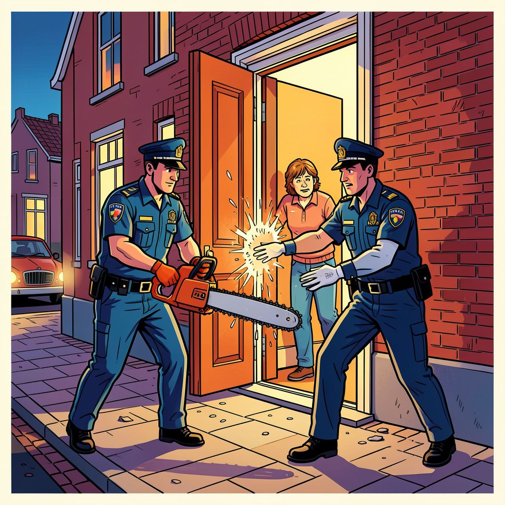 Een arrestatieteam wekt een complete Eindhovense straat met grof geschut.