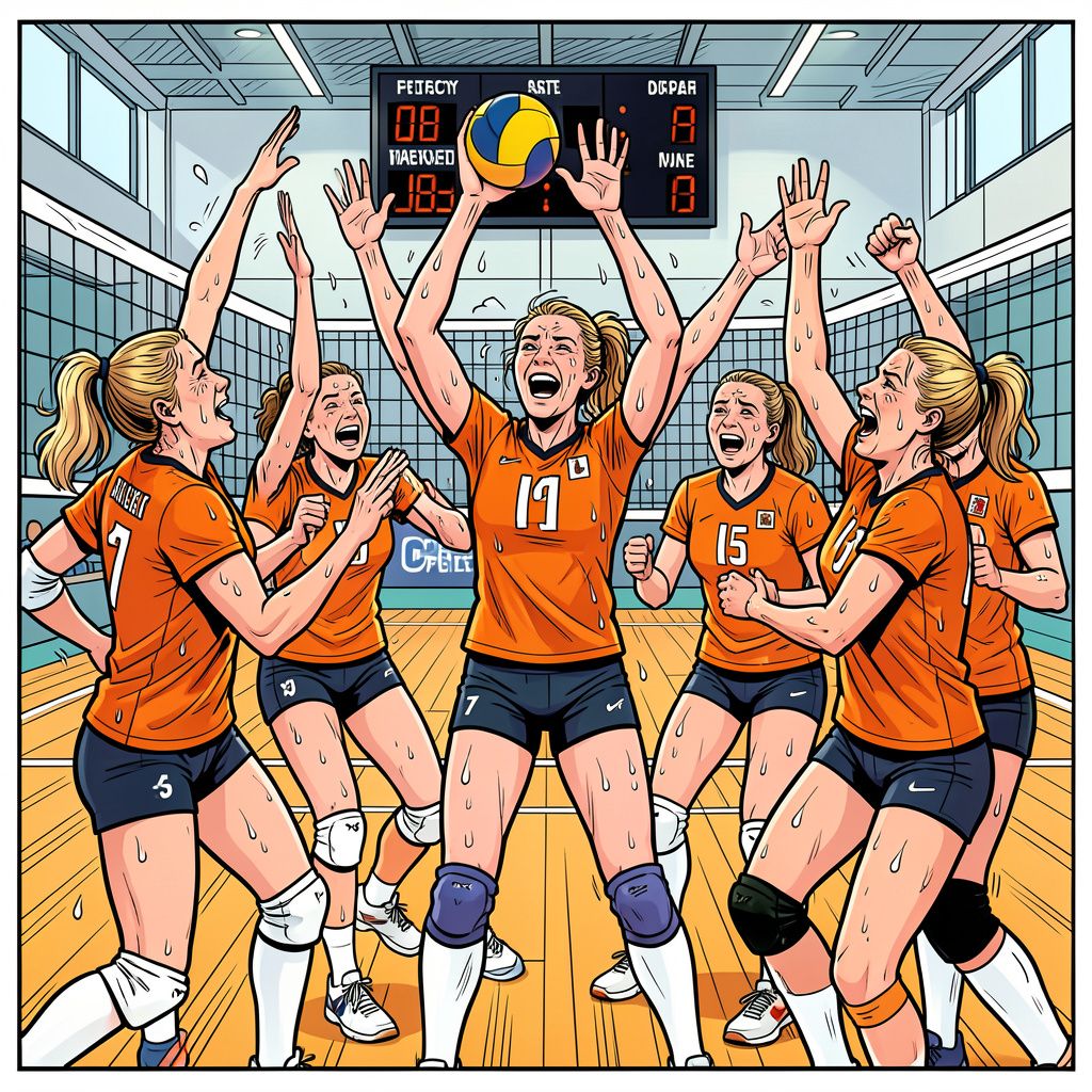 Onze volleybalsters slepen zich na een zenuwslopende vijfsetter tegen Slovenië naar de kwartfinales van het EK.