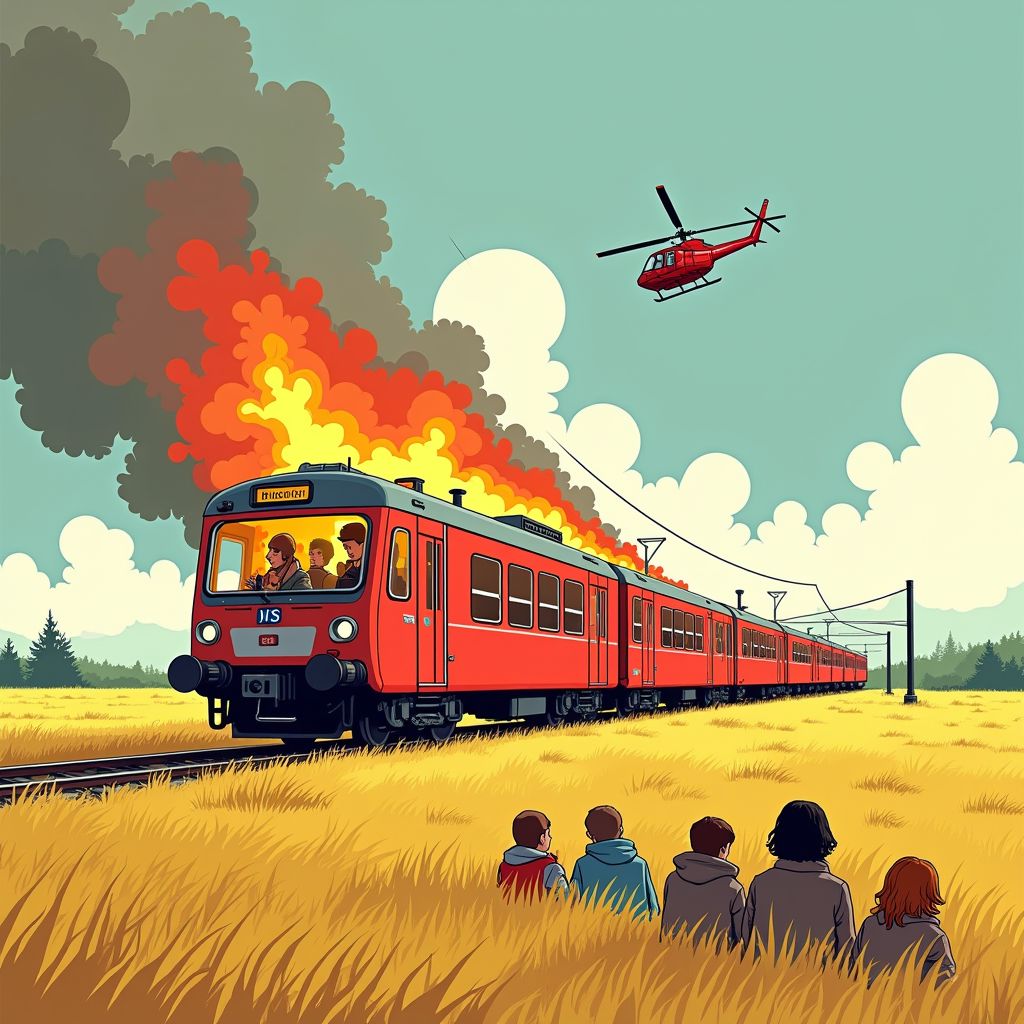 Intercitytrein vat vlam bij Woerden en 120 reizigers staan plots midden in het weiland