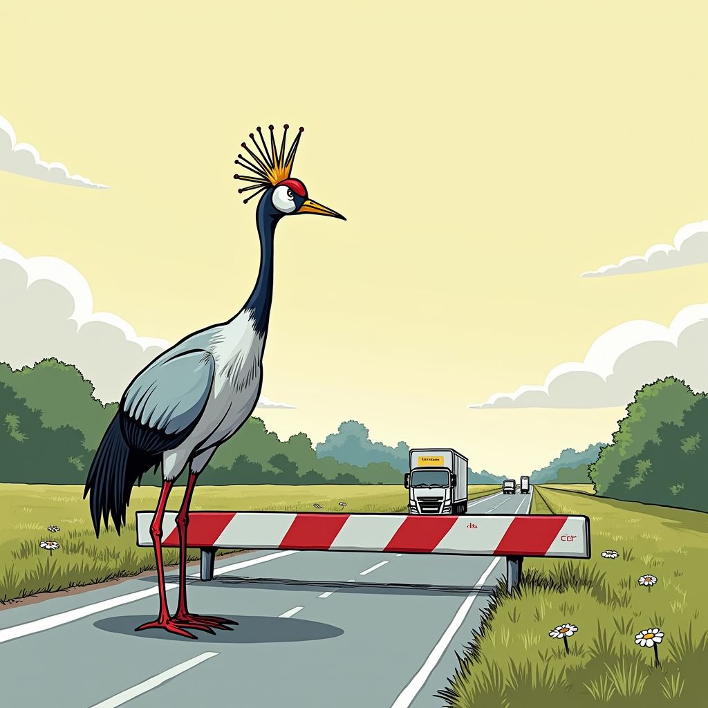 Een kraanvogel laat zien wat echte liefde is door urenlang te rouwen op de A2