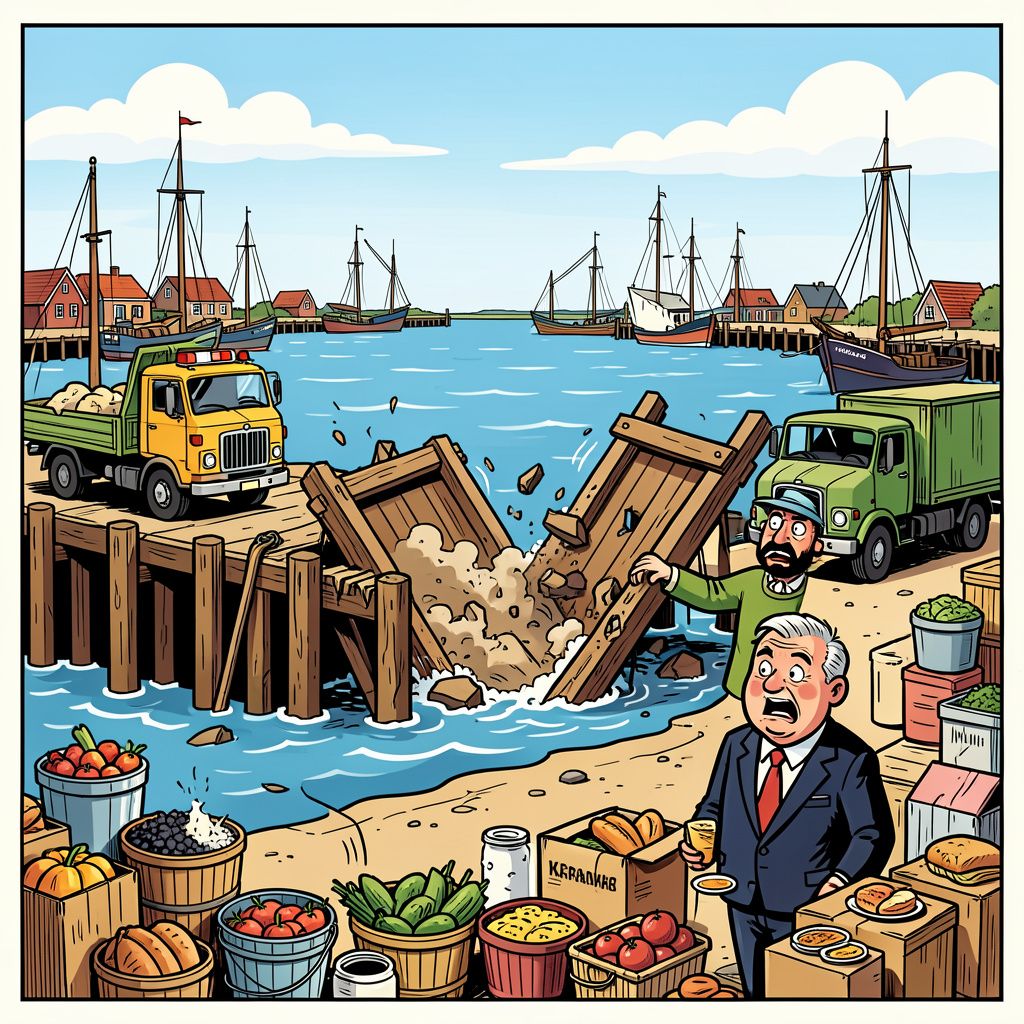 Terschelling krijgt op het nippertje 40 miljoen euro van het rijk voor instortende havenkade