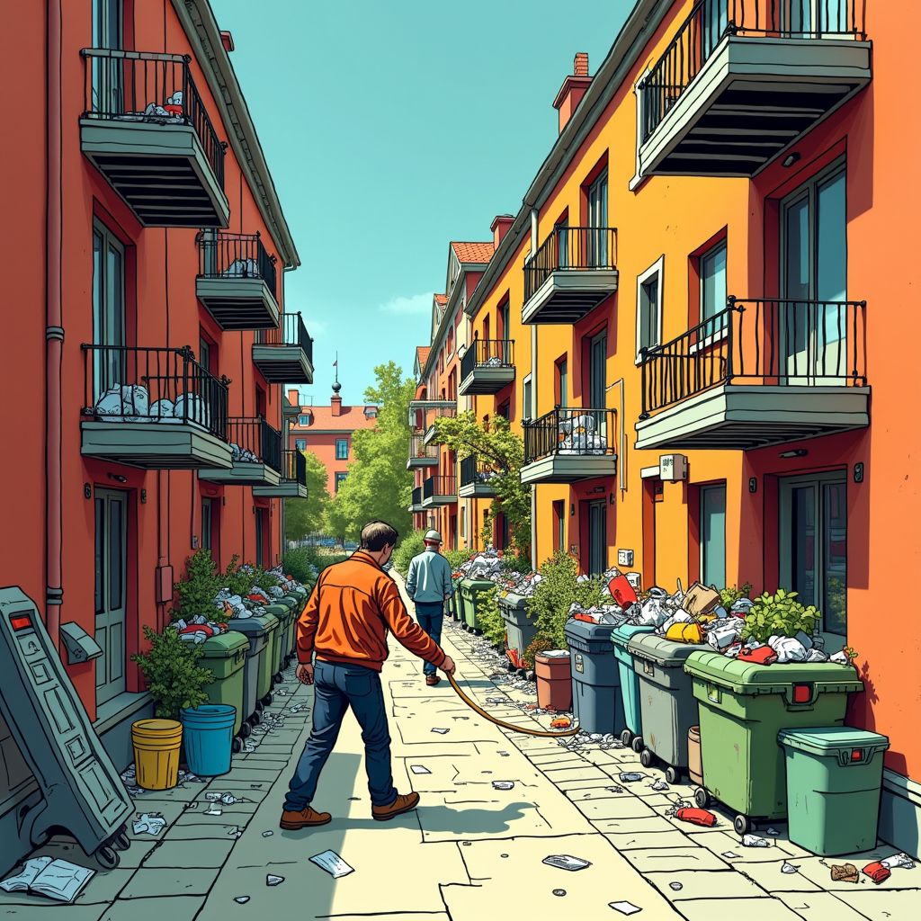 Rotterdammers bewaren hun vuilnis nu op balkons omdat straten vol liggen met afval