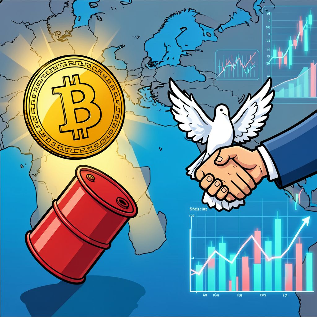 bitcoin schiet omhoog door historische vredesdeal: waarom de olieprijs nu opeens bitcoin laat glimlachen
