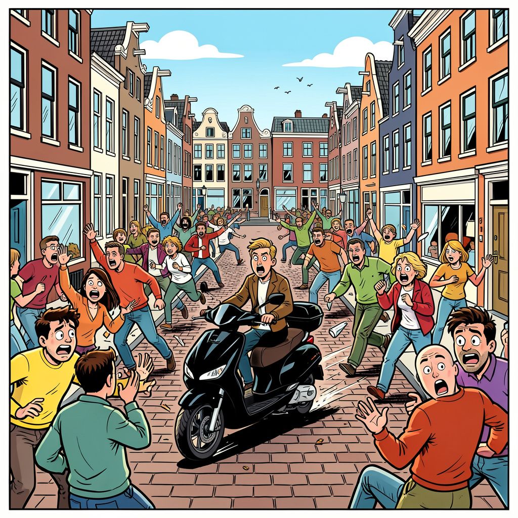 Een schietpartij op een vol Amsterdams terras jaagt gasten de stuipen op het lijf.