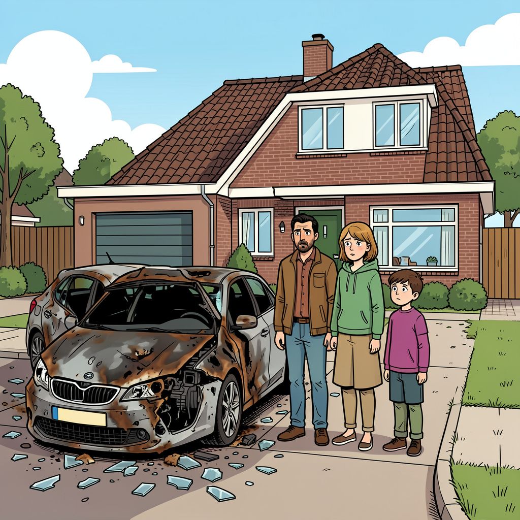 Een Syrisch gezin overweegt Geesteren te ontvluchten na een reeks laffe vernielingen.