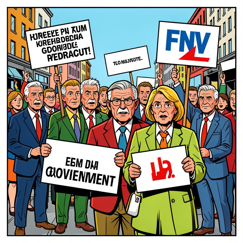 Vakbonden geven kabinet twee weken om bezuinigingen te schrappen of Nederland staat stil