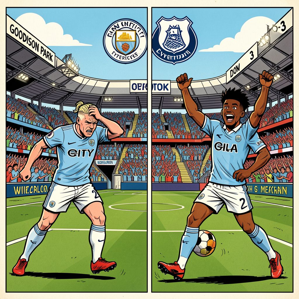 Manchester City gooit de titel weg met spectaculair gelijkspel tegen Everton