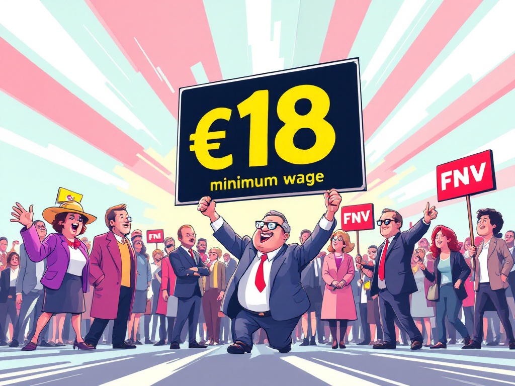 Vakbond FNV Eist Stevig Loonsverhoging: 6 Procent Méér en €18 Minimumloon