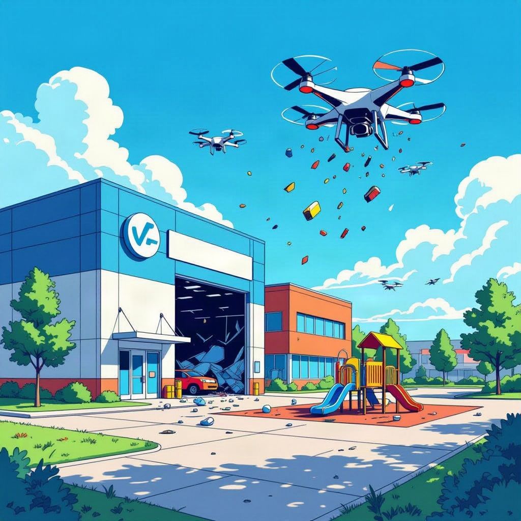 Oekraïense drones vallen Russische webwinkels aan en eisen jonge levens in Krasnodar.