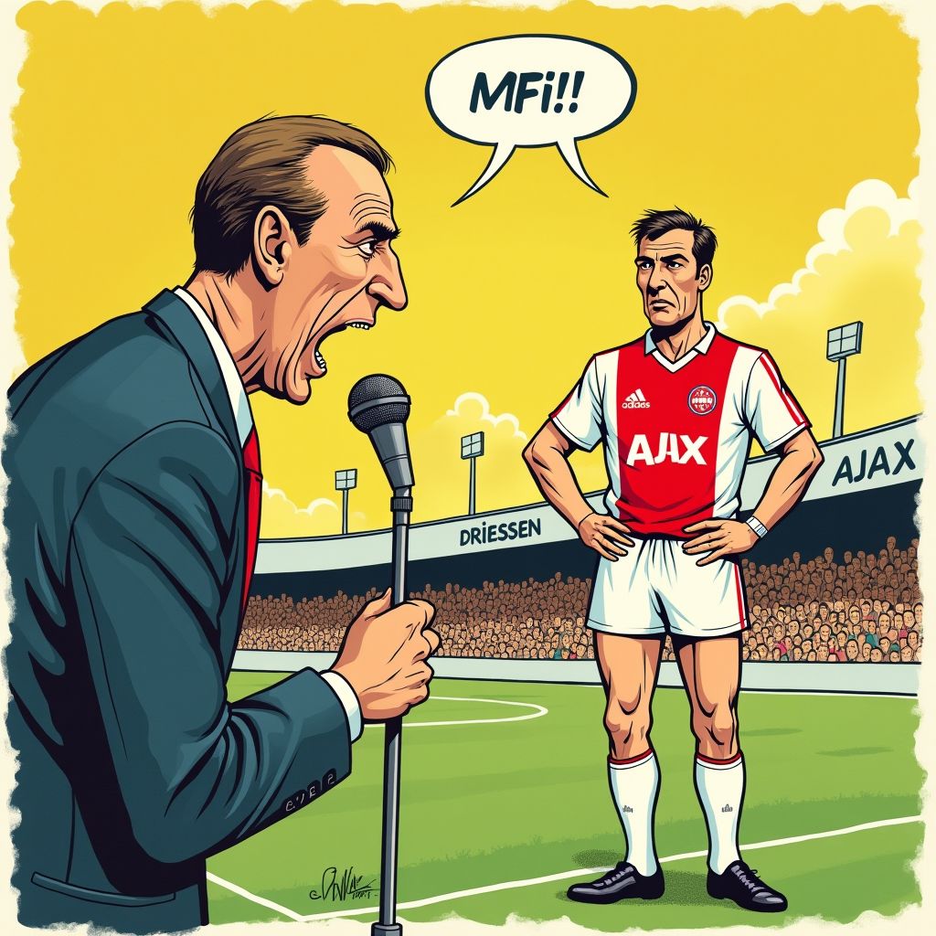 Driessen valt Ajax-trainer Grim keihard aan: 'spelers prikken door het toneelstukje heen'