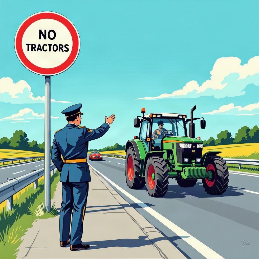 Twente bant tractoren van de snelweg tijdens protesten.