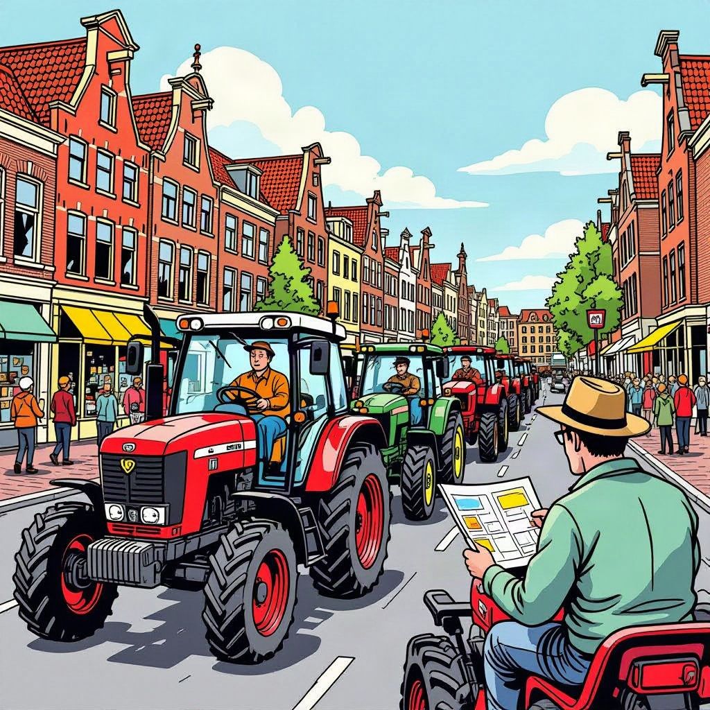 Boeren trekken vanavond massaal met ronkende trekkers naar Amersfoort en Barneveld om te protesteren tegen het stikstofbeleid.