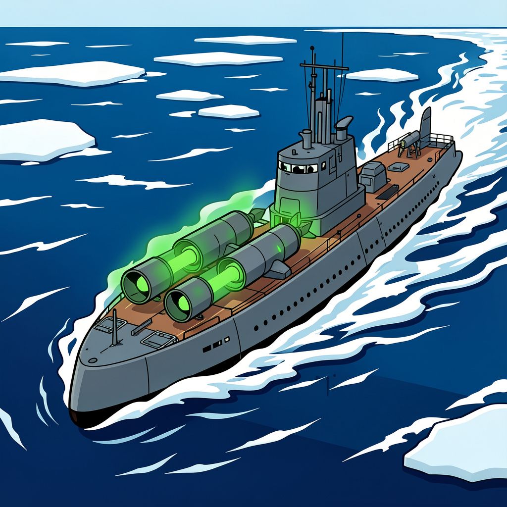 Ruslands nieuwste atoomduikboot Khabarovsk kiest het ruime sop met een angstaanjagend wapen aan boord.