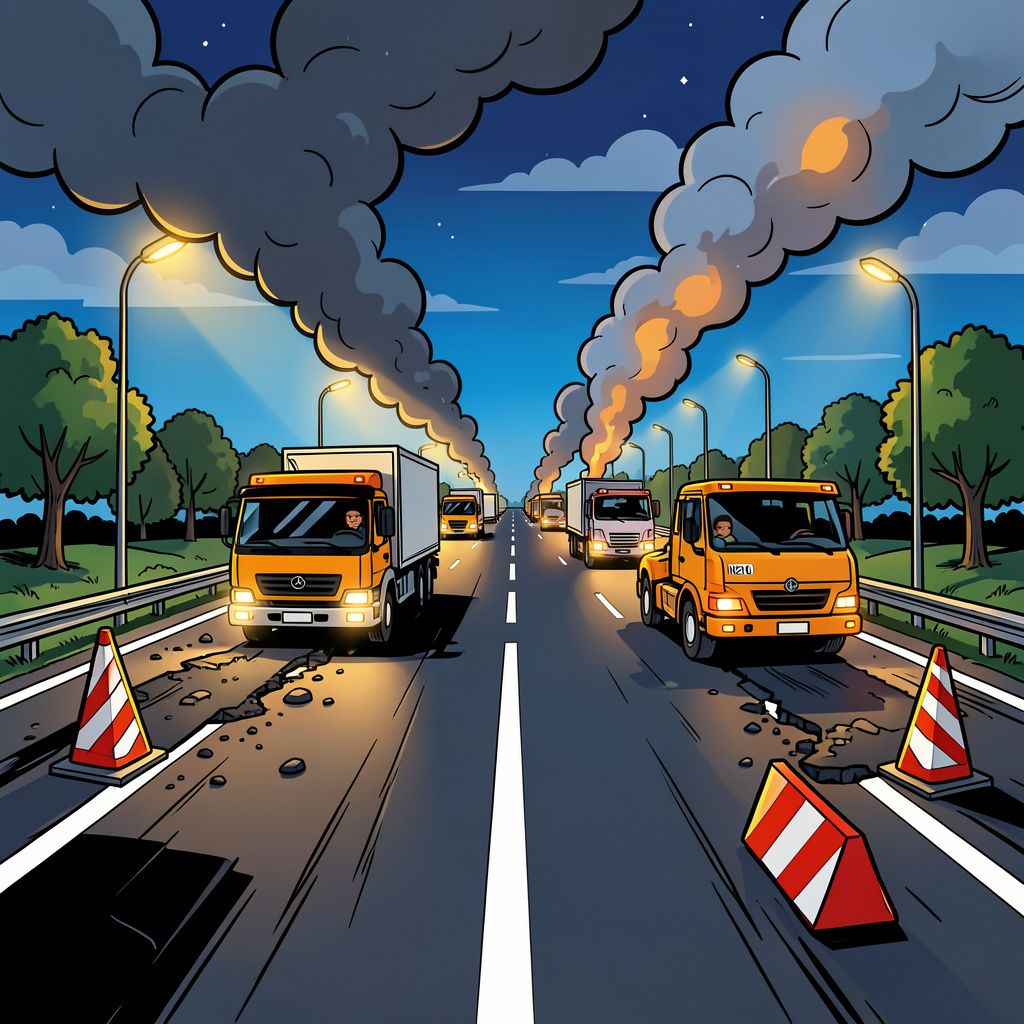 Nachtelijke wegwerkzaamheden op N210 zorgen voor enorme omrijroute van 40 kilometer