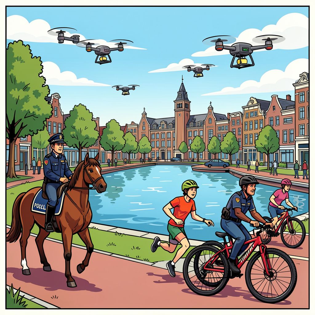 Politie zet paarden en drones in tegen fatbike-terreur bij Sloterplas Amsterdam