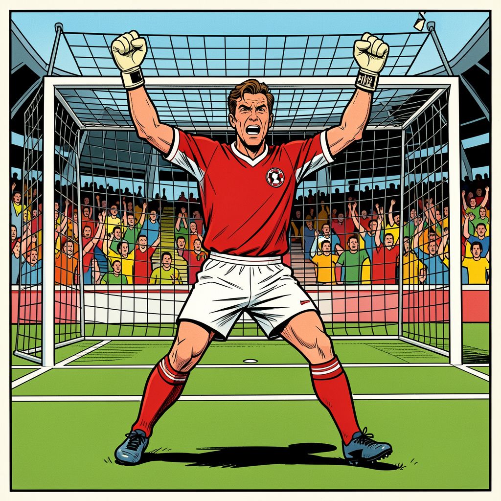 Keeper Ronald Koeman junior schrijft geschiedenis met twee rake penalty's.