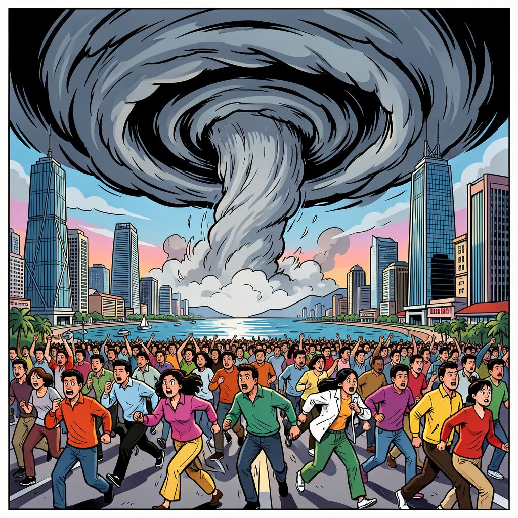 De krachtigste storm van het jaar jaagt een miljoen Chinezen op de vlucht.