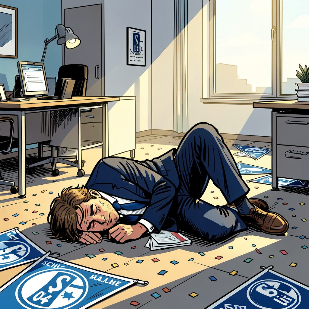 Youri Mulder sliep op de kantoorvloer na de grootste nacht van Schalke 04