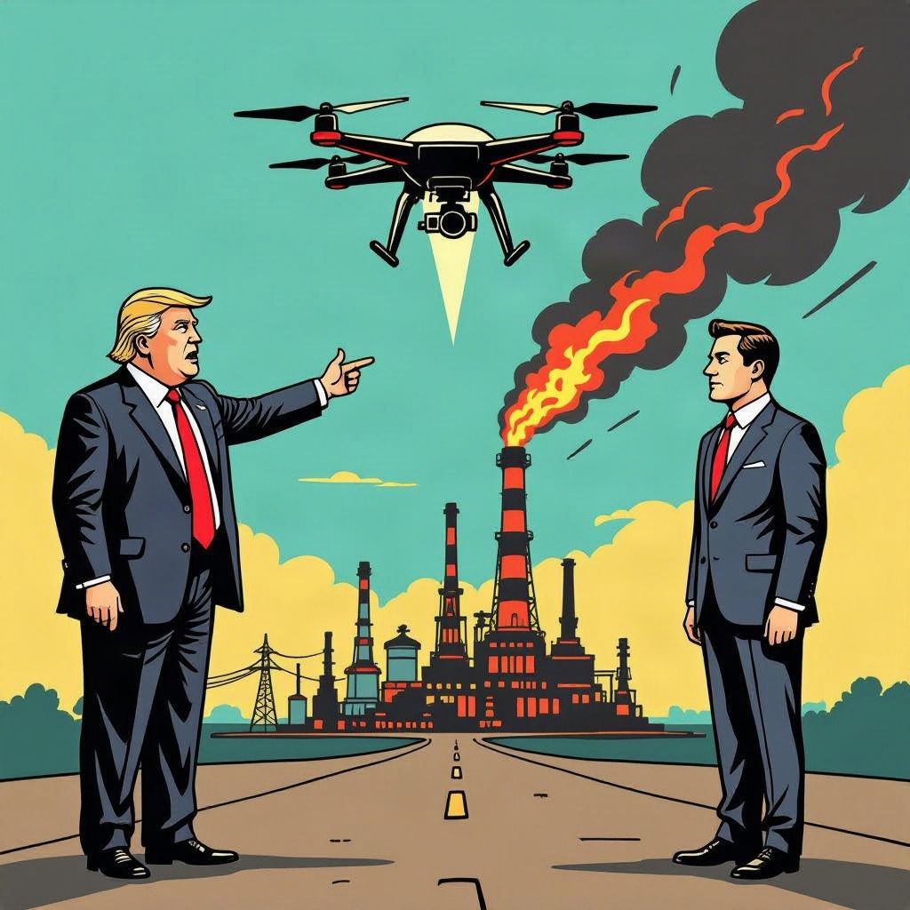 Donald Trump vraagt Oekraïne te stoppen met aanvallen op Russische olieraffinaderijen om de dieselprijs te drukken.
