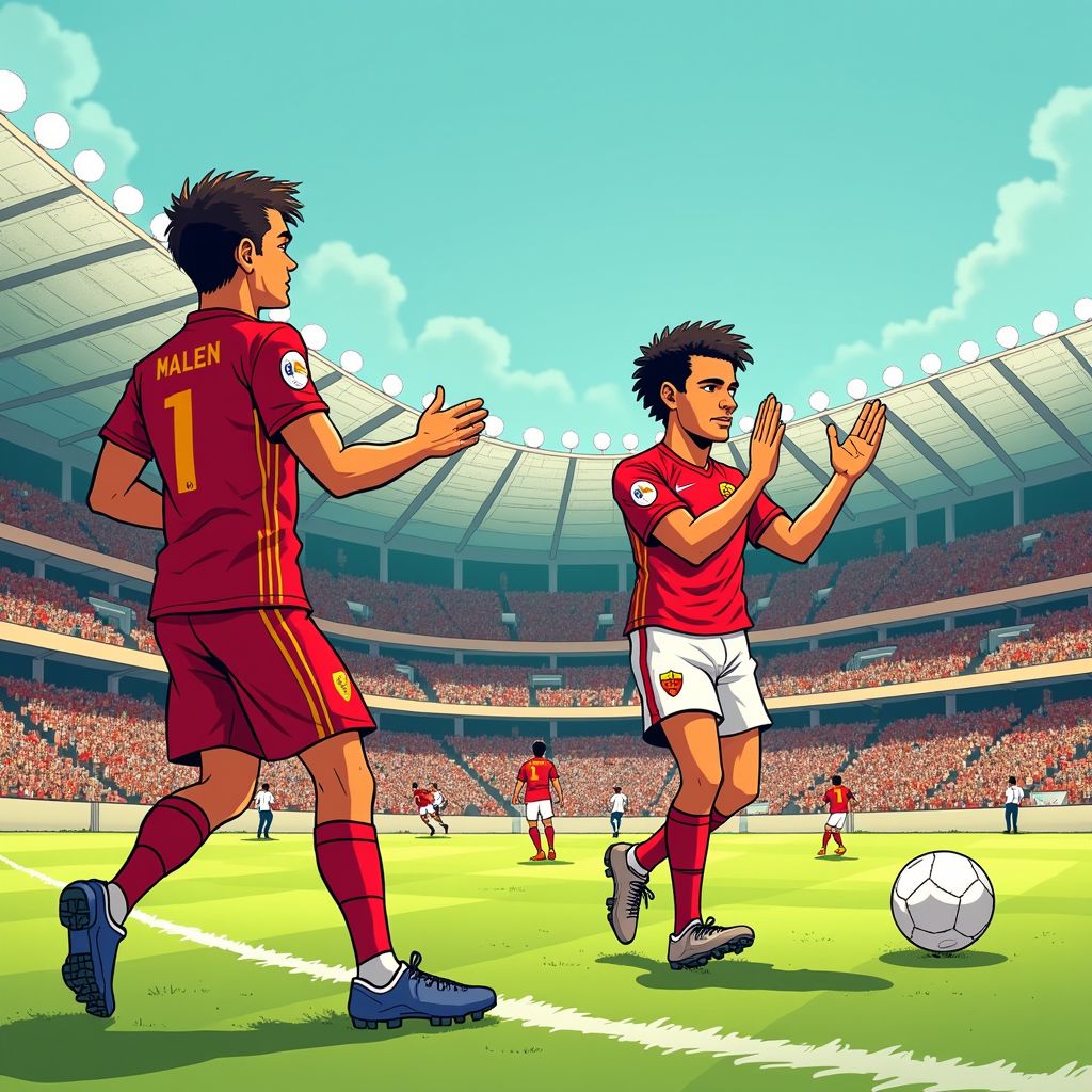 Donyell Malen lobte Francesco Totti tijdens zijn eerste thuistreffer voor Roma