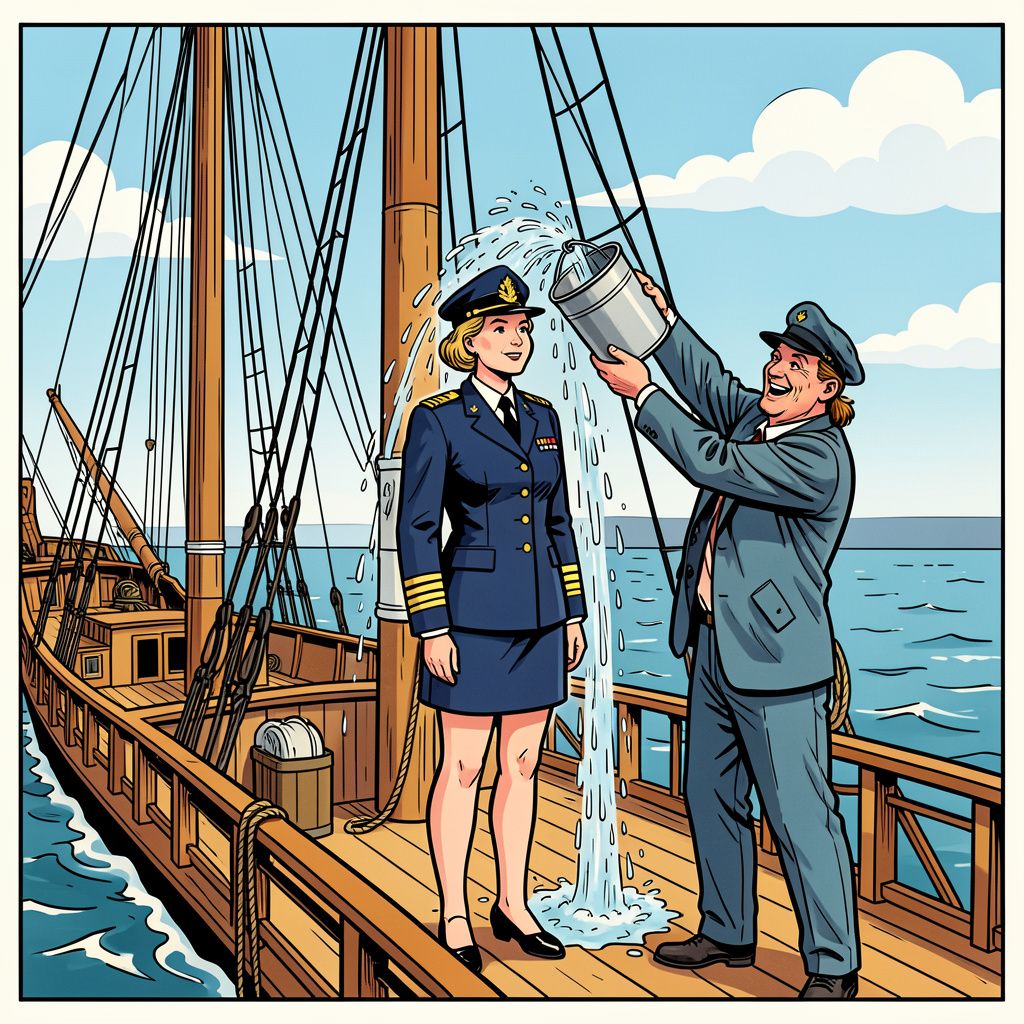 Prinses Amalia klimt op bij de marine en is nu bevorderd tot sergeant.