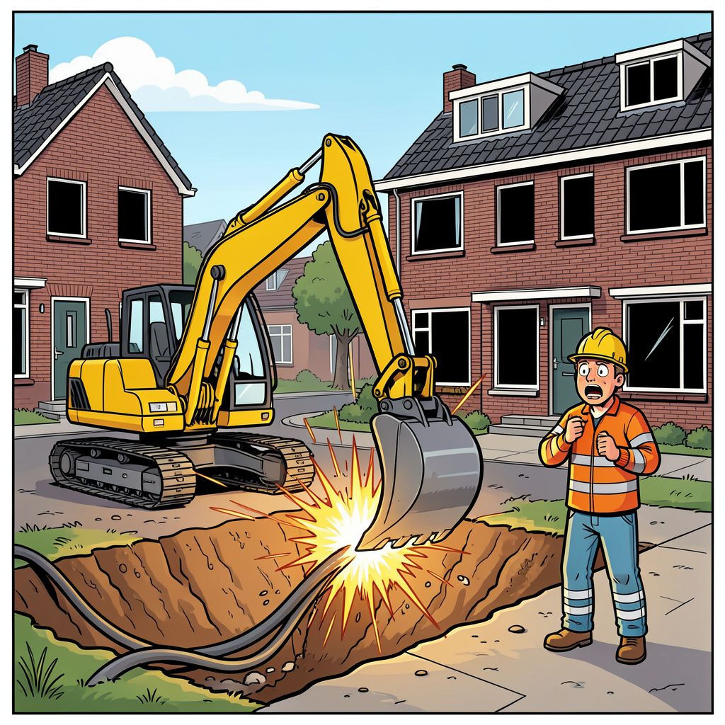 Een kapotte kabel legt maandagochtend meer dan 5000 Twentse huishoudens plat