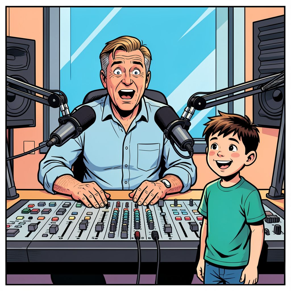 Gijs Staverman hoort live op de radio dat hij weer een kleinzoon krijgt.