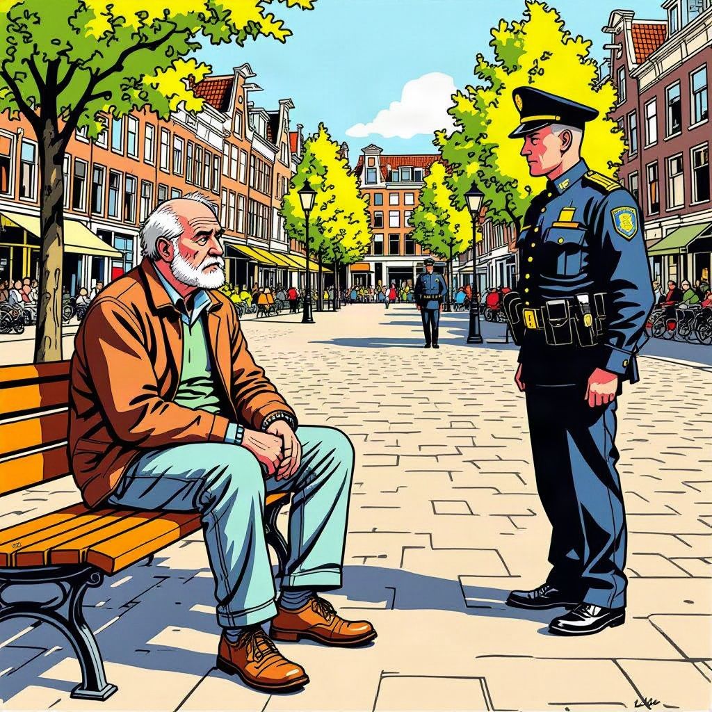 De Amsterdamse politie zoekt de identiteit van een man die alleen nog 'nonsense' en 'definitely' kan zeggen.