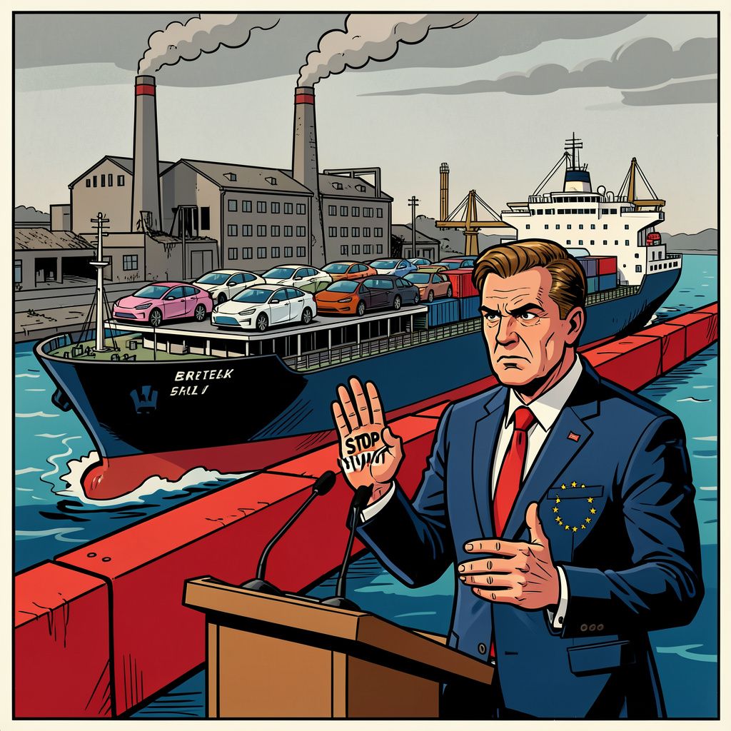 De Europese Unie eist harde importquota van China om de eigen industrie te beschermen.