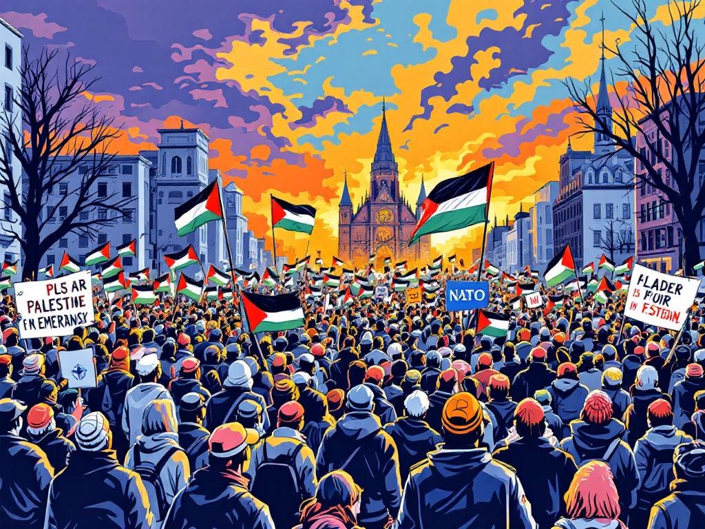 5000 Vredestemmers Dagen NAVO Uit met Kleurrijke Protestmars