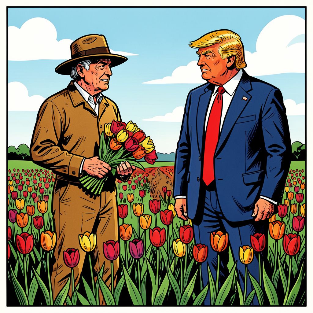 Nederlandse tulpenboer in Amerika ziet kans in controversieel koninklijk bezoek aan Trump